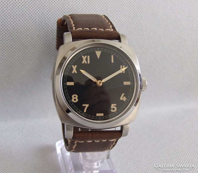 Gyönyörű ROLEX egyedi zsebóra beépítés Panerai stílusú 47 mm-es acél tokban!