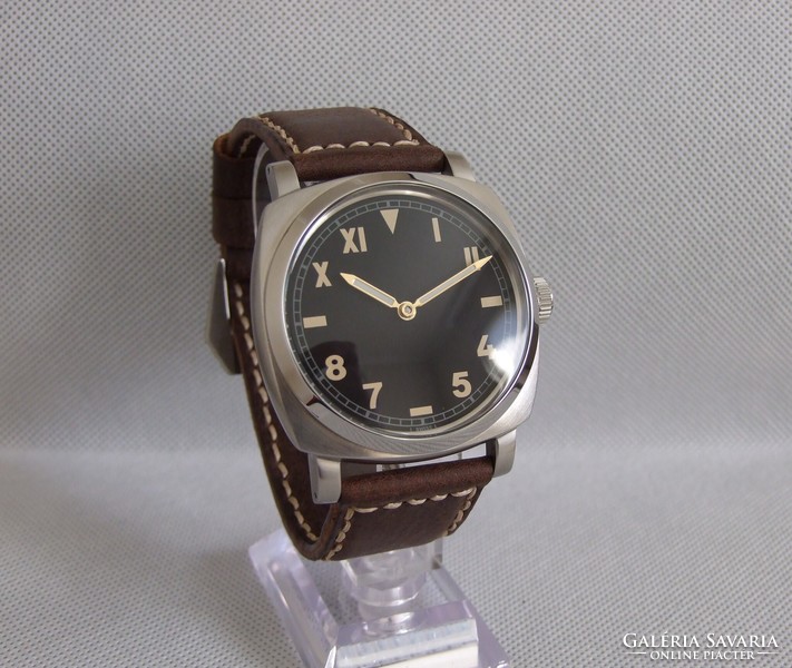 Gyönyörű ROLEX egyedi zsebóra beépítés Panerai stílusú 47 mm-es acél tokban!