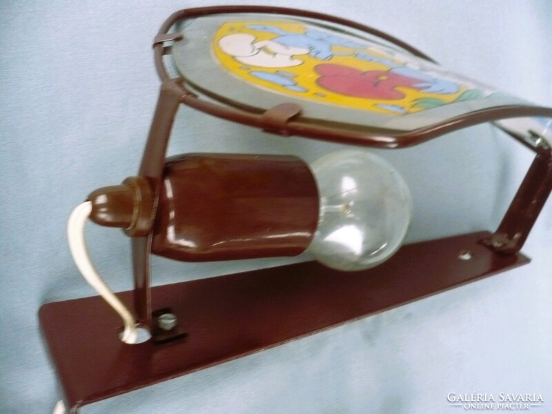 Retro-Vintage Hupikék Törpikék Gyerekszoba Fali Éjjeli Lámpa