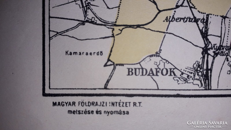 1935. KOGUTOWICZ - BUDAPEST Székesfőváros térképe kihajtható 42 X 58 cm JAVÍTOTT mint a képeken
