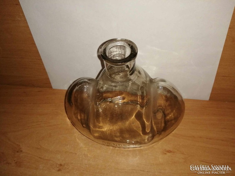 Dr. Noseda különleges formájú vastag falú üveg palack - 17*17 cm (27/d)