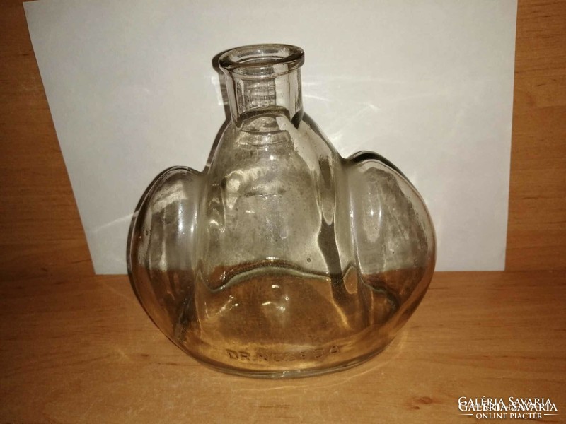 Dr. Noseda különleges formájú vastag falú üveg palack - 17*17 cm (27/d)