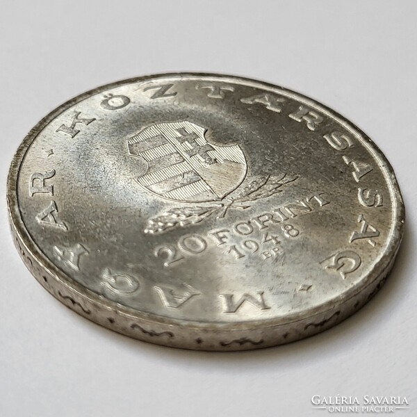 Táncsics ezüst 20 Forint 1948