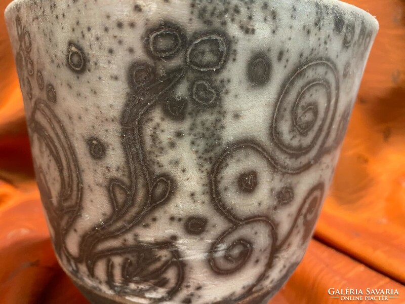 NAKED (MEZTELEN) RAKU, KARCOLT MINTÁS KASPÓ