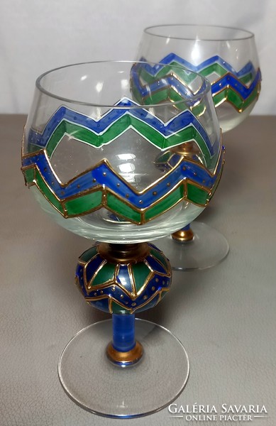 Paul Nagel designer kristály pohár 2 db 1980 ALKUDHATÓ