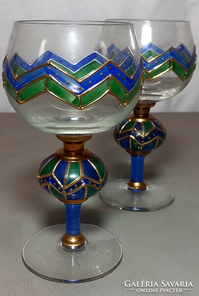 Paul Nagel designer kristály pohár 2 db 1980 ALKUDHATÓ