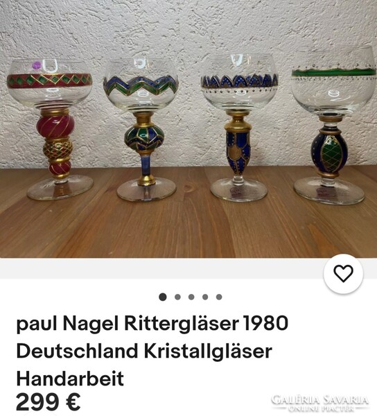 Paul Nagel designer kristály pohár 2 db 1980 ALKUDHATÓ