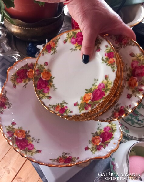 Royal Albert  Old Country Roses  porcelán sütis készlet