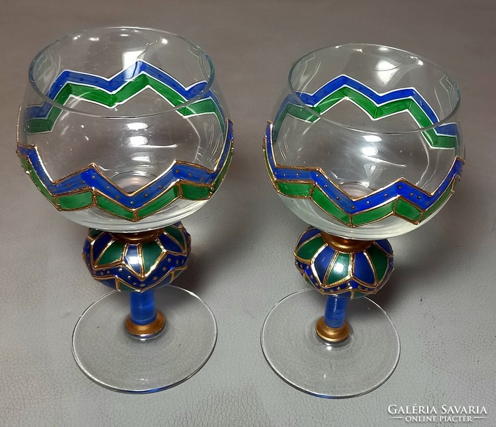 Paul Nagel designer kristály pohár 2 db 1980 ALKUDHATÓ
