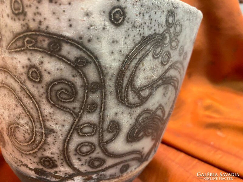 NAKED (MEZTELEN) RAKU, KARCOLT MINTÁS KASPÓ