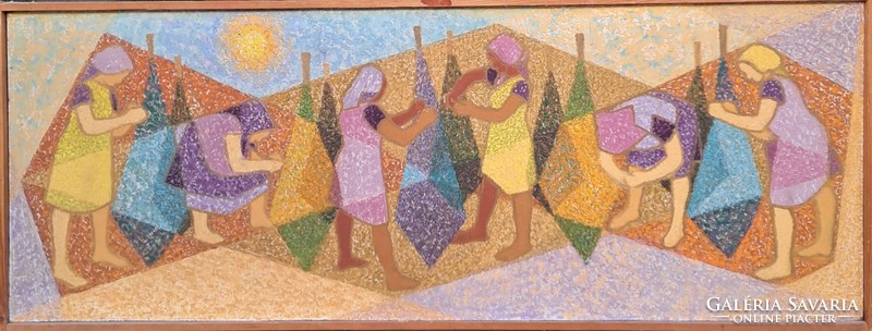 Rudolf Éva (1935-) :Szőlőkötözők