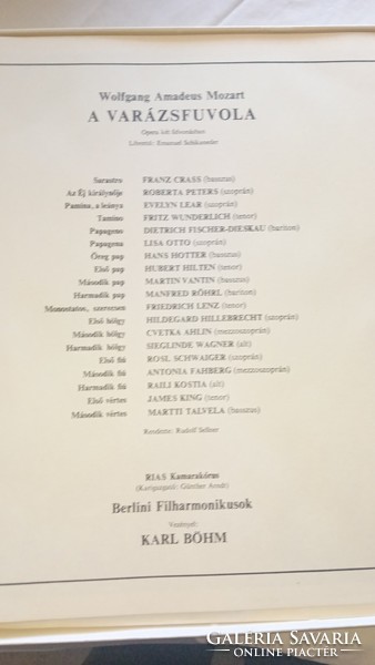 Hanglemez Bach H-mol mise+ Mozart Varázsfuvola