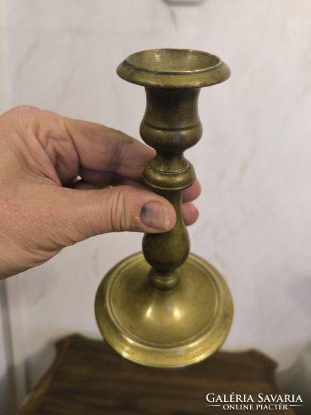 Biedermeier réz gyertyatartó