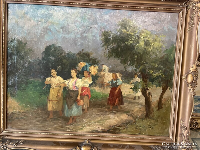 Gyertyányi Németh Gyula-Hazafelé..60x80cm+kerete