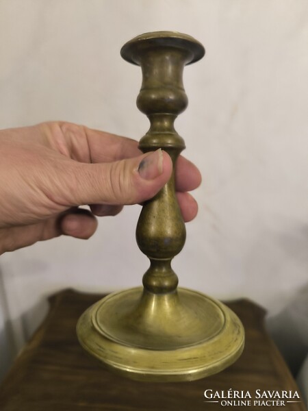Biedermeier réz gyertyatartó