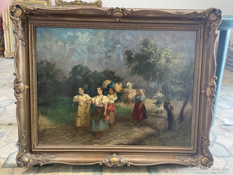 Gyertyányi Németh Gyula-Hazafelé..60x80cm+kerete