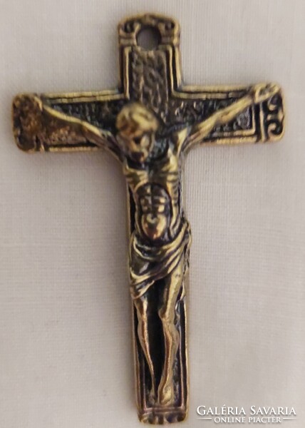 Réz kereszt ( kulcstartó, medál)