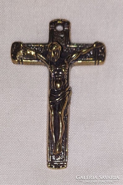 Réz kereszt ( kulcstartó, medál)