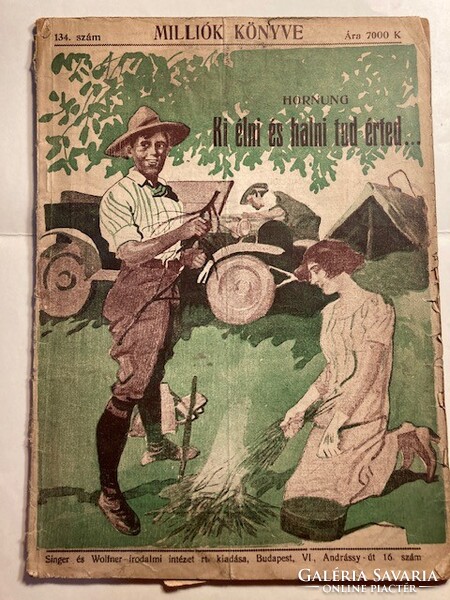 "Milliók Könyve" füzetsorozat 134. szám - Hornung: Ki élni és halni tud érted - 1920
