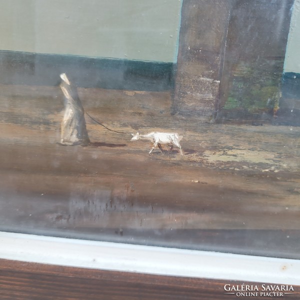 Ifj. Benedek Jenő (1939-2019): "Római Vízvezeték" KÉPCSARNOKOS festmény!