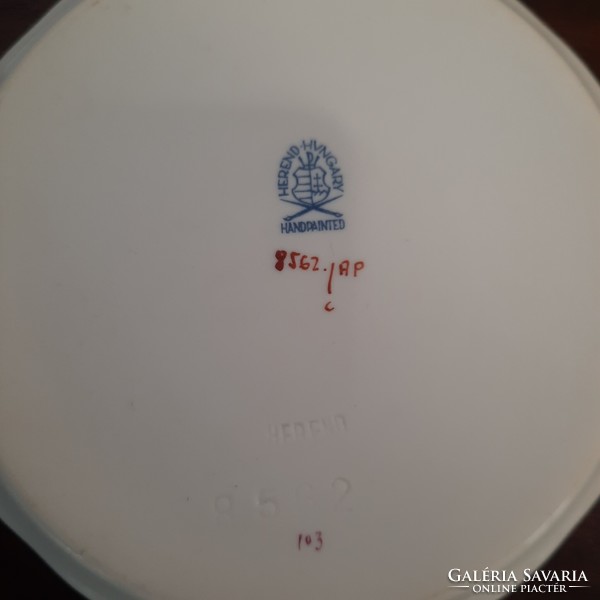 Herendi pur-pur Apponyi mintás porcelán pohár alátét