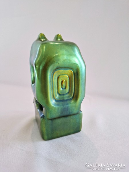 Zsolnay Eozin Art-Deco nagy bagoly