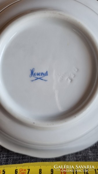 Herendi porcelán csipkebogyós kisebb mély tányér szett 6 darab