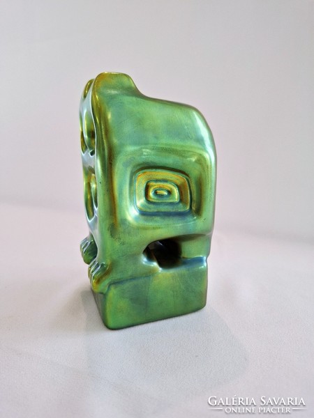 Zsolnay Eozin Art-Deco nagy bagoly
