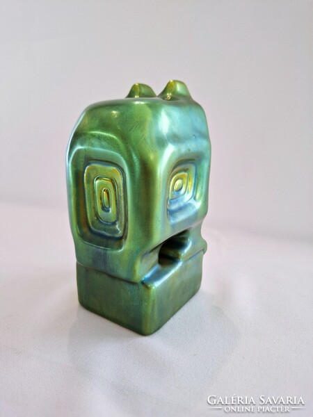 Zsolnay Eozin Art-Deco nagy bagoly