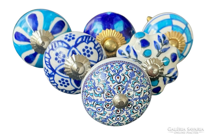 S6-40 Vintage stílusú porcelán bútorgomb szett (6 db-os)