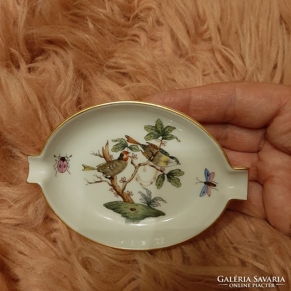 Herendi szèp Rothschild mintás hamus porcelán tálka