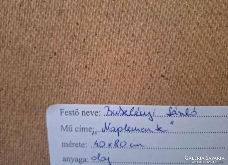 Bubelényi László naplemente.