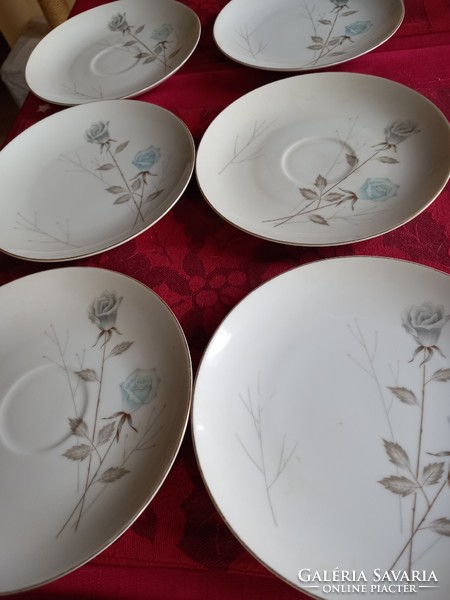 Retro 6db Mikasa Csont Porcelán Süteményes Bone China kistányér
