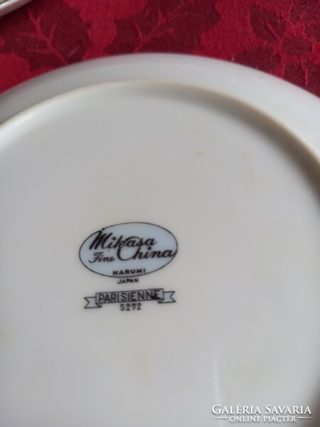 Retro 6db Mikasa Csont Porcelán Süteményes Bone China kistányér