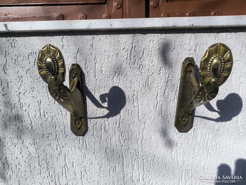 Réz függöny karnis törülköző tartó konyha ruha tartó rézből készült szecessziós Art Deco