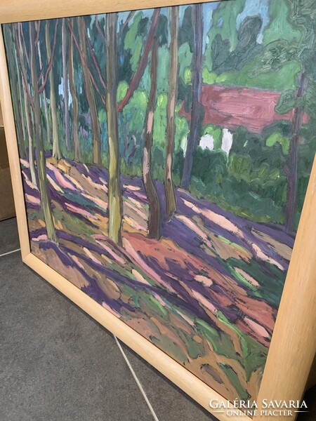 Mártonfi Benke Márta “Erdőben” olaj