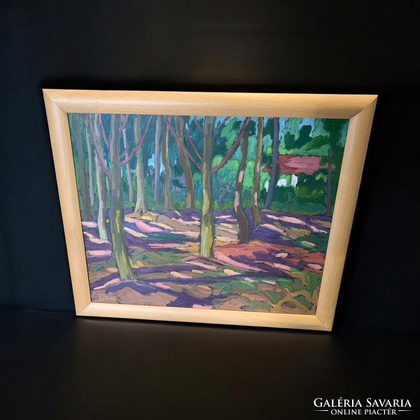 Mártonfi Benke Márta “Erdőben” olaj
