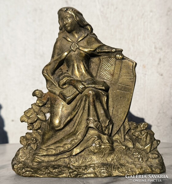 Kandalló óra Asztali óra Komód szekreter tabernàkulum dísz rézből szobor. Bútor dísz !