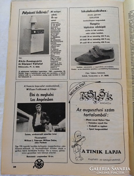 Képes Újság 1987/37 Helloween Madonna Elvis Presley Belmondo Jánosházai bútogyár Albert Flórián