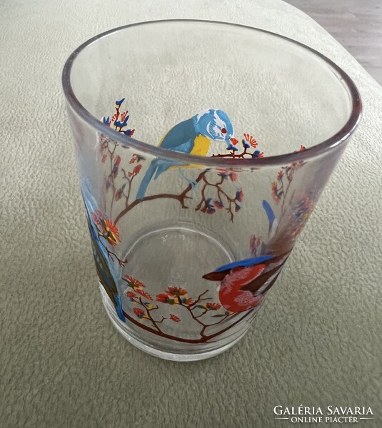 Francia-REIMS-VMC kristály madaras üveg pohár, sorszámozott,  jelölt, nagyon szép
