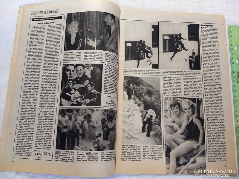 Képes Újság 1987/37 Helloween Madonna Elvis Presley Belmondo Jánosházai bútogyár Albert Flórián
