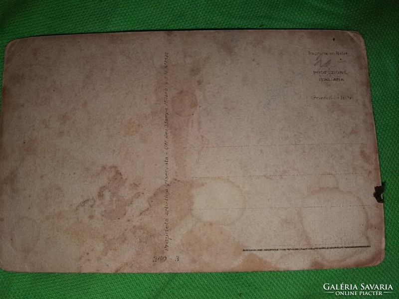 Antik Art Noveau 1930 Szerelmespár T.Corbella olasz művész színes grafika képeslap, a képek szerint