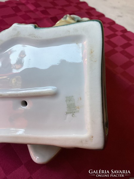 Zsolnay porcelán bölcs bagoly 16 cm.