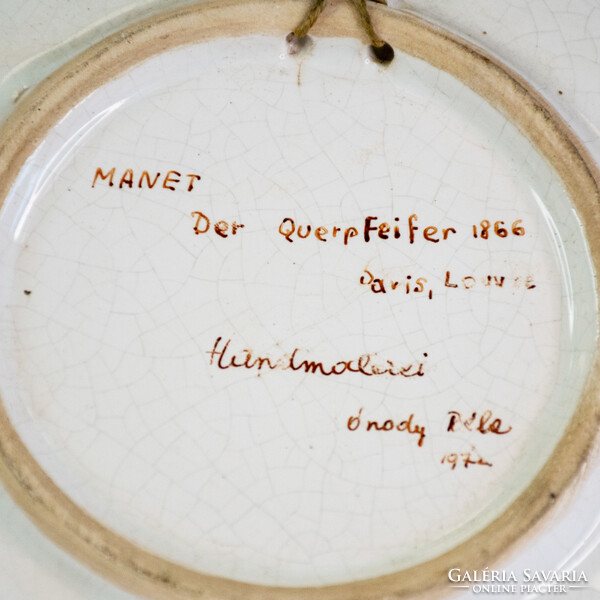 Ónody Béla: Manet - Der Querpfeifer falitányér