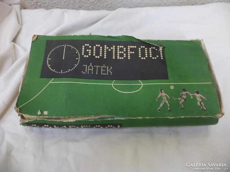 Retro gombfoci játék, dobozban (2873)