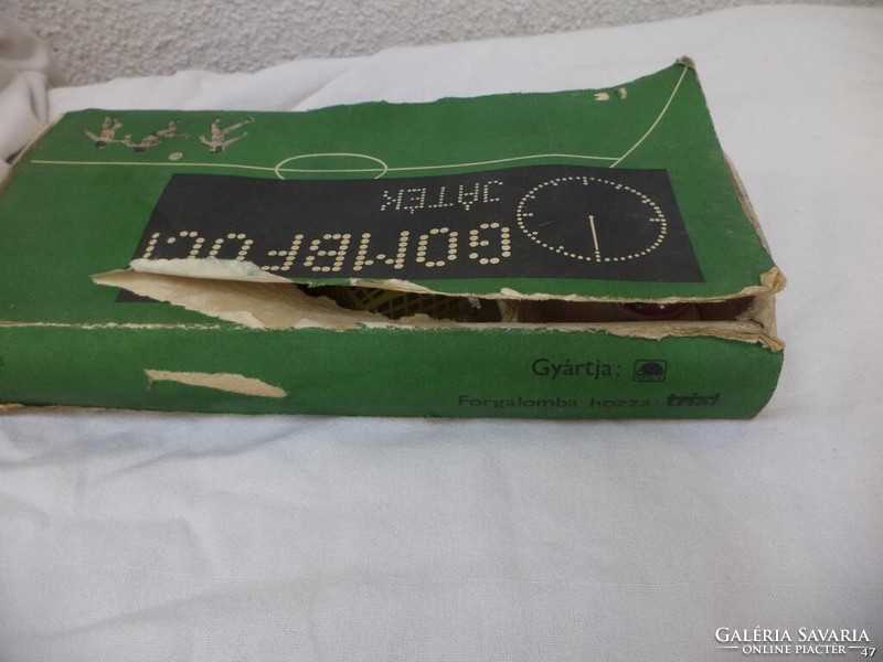 Retro gombfoci játék, dobozban (2873)