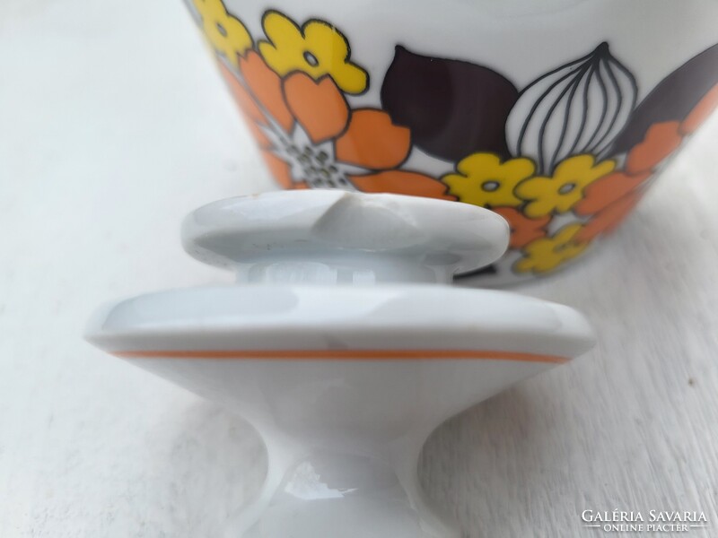 Hollóházi porcelán_a 6 szem. Seherezádé kotyogós kávéfőző kannája, kiöntője