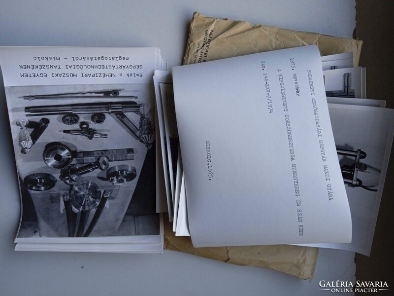 ZA207.2  Nehézipari Műszaki Egyetem Gépgyártástechnológia Tanszék  MISKOLC kb 32 fotó 1973