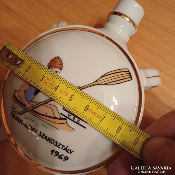 Hollóházi porcelán kulacs - Ganz-Mávag v.s.c.