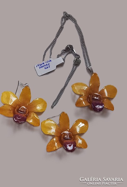 Orchidea virág ékszer